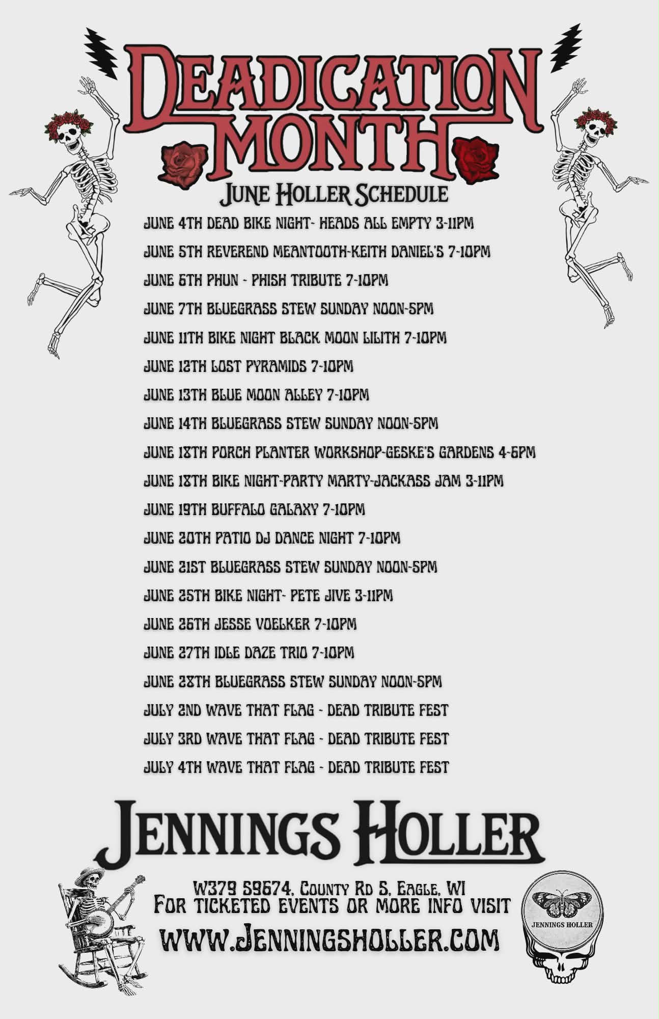 Upcoming events at Jennings Holler