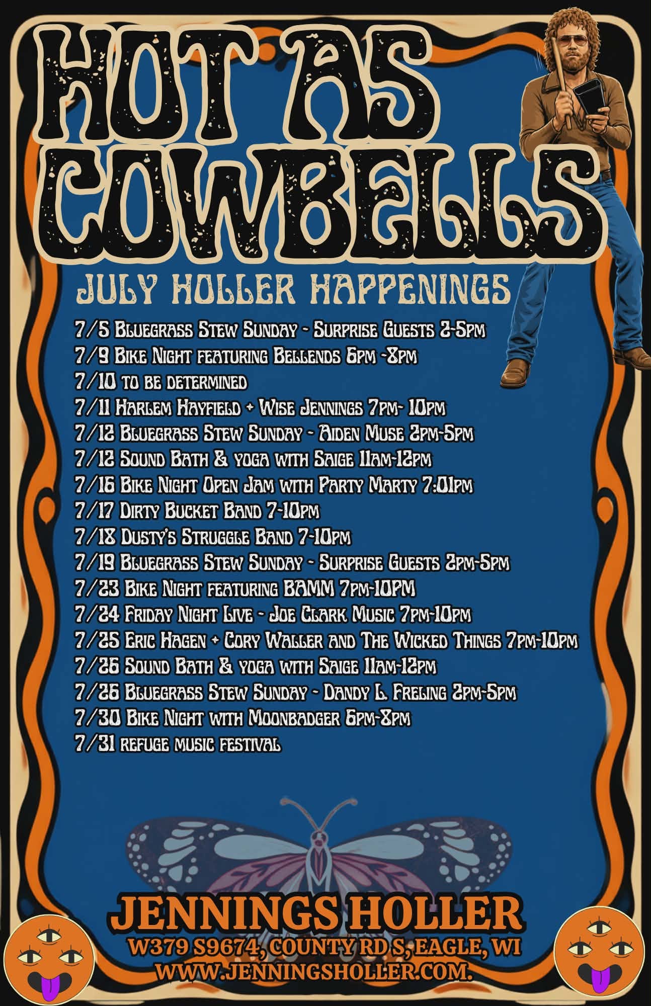 Upcoming events at Jennings Holler